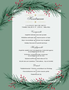 Kerst Menu 2022